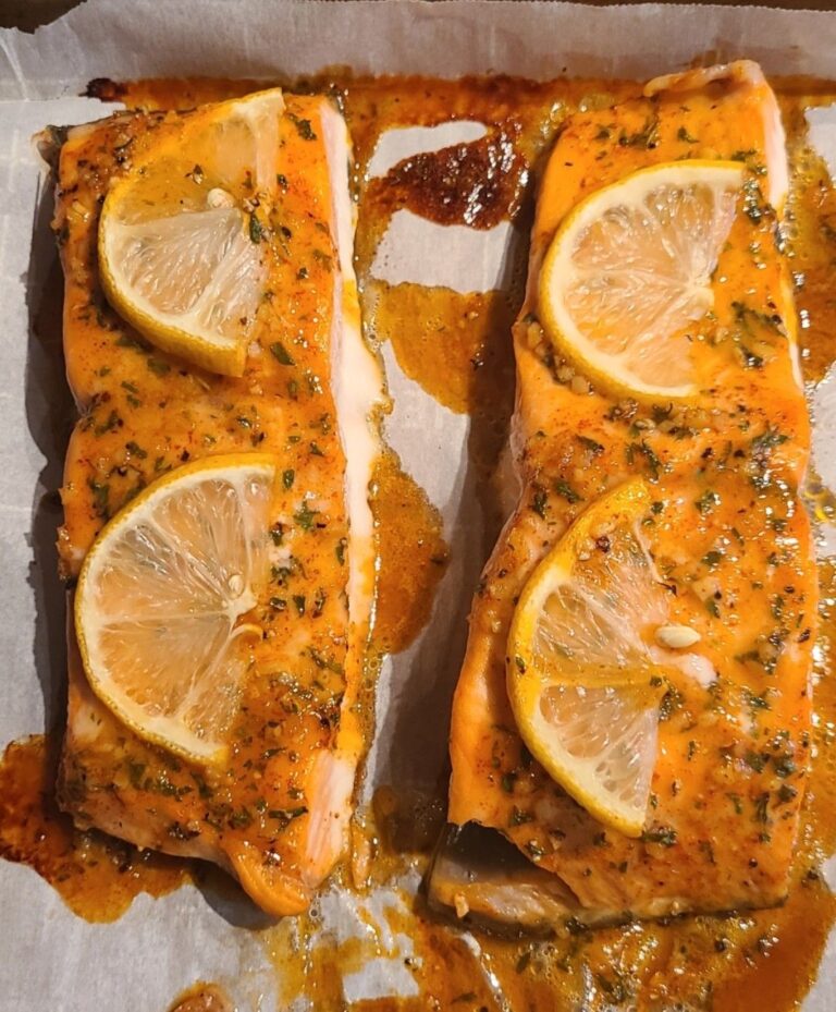 Indulge in Sweet Savory Harmony with Honey Garlic Butter Baked Salmon