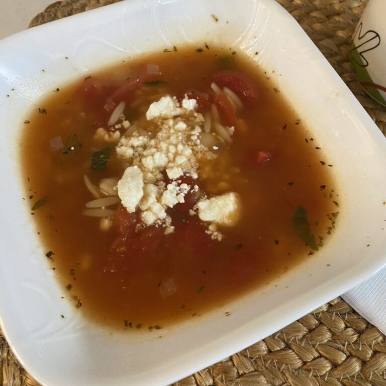 “Greek Tomato Feta Soup: A Flavorful Odyssey in Every Spoonful!”