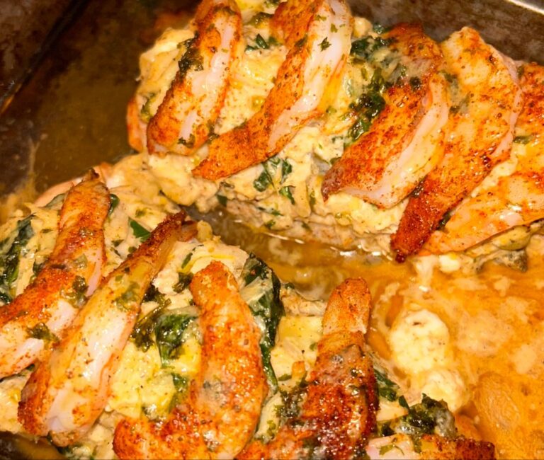 Gourmet Crab and Shrimp Stuffed Salmon – A Seafood Lover’s Dream!