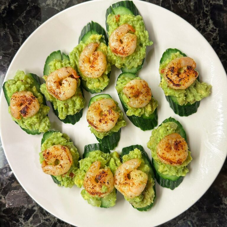 “Sizzle and Savor: Spicy Blackened Shrimp Avocado Bites!”