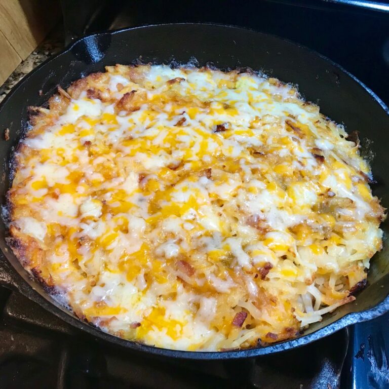 Savor the Flavor: Irish Cheddar & Cabbage Hash Brown Skillet Delight!