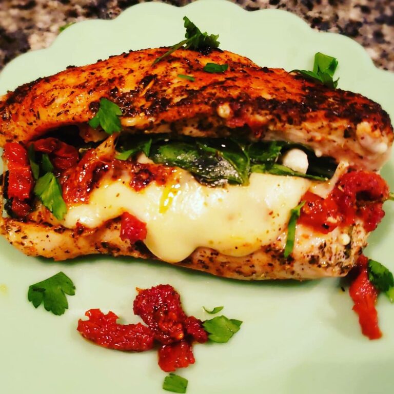 Elevate Dinner with Sundried Tomato, Spinach, and Cheese Stuffed Chicken