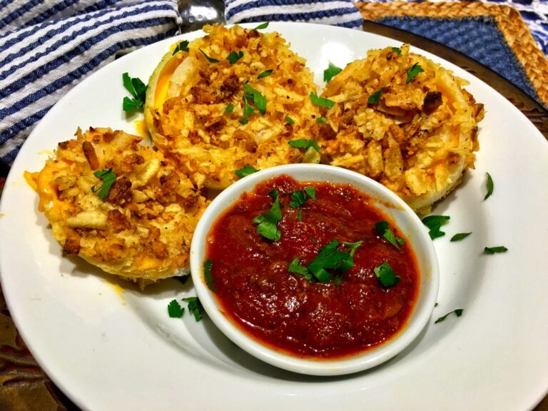 baked onion cheese rings