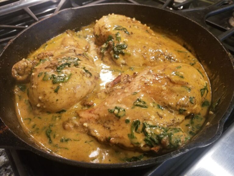 Paprika Chicken with Spinach