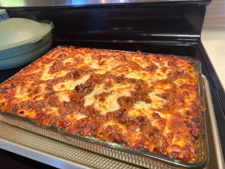 Baked Ziti with Cottage Cheese