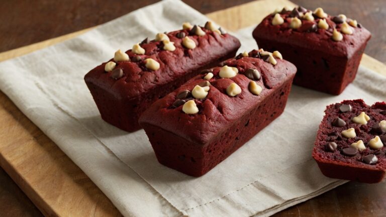 Festive Chocolate Chip Red Velvet Mini Loaves – A Sweet Holiday Treat!